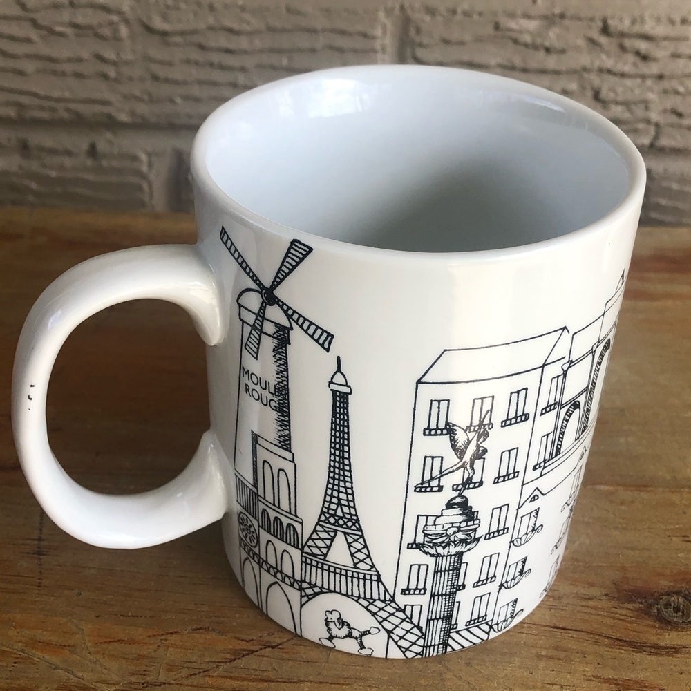 Oversized Black & White Paris Coffee Mug by Creative Tops Size 20oz
